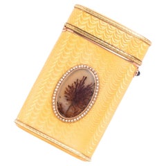 Antique Fabergé Gold and Enamel Cigarette Case