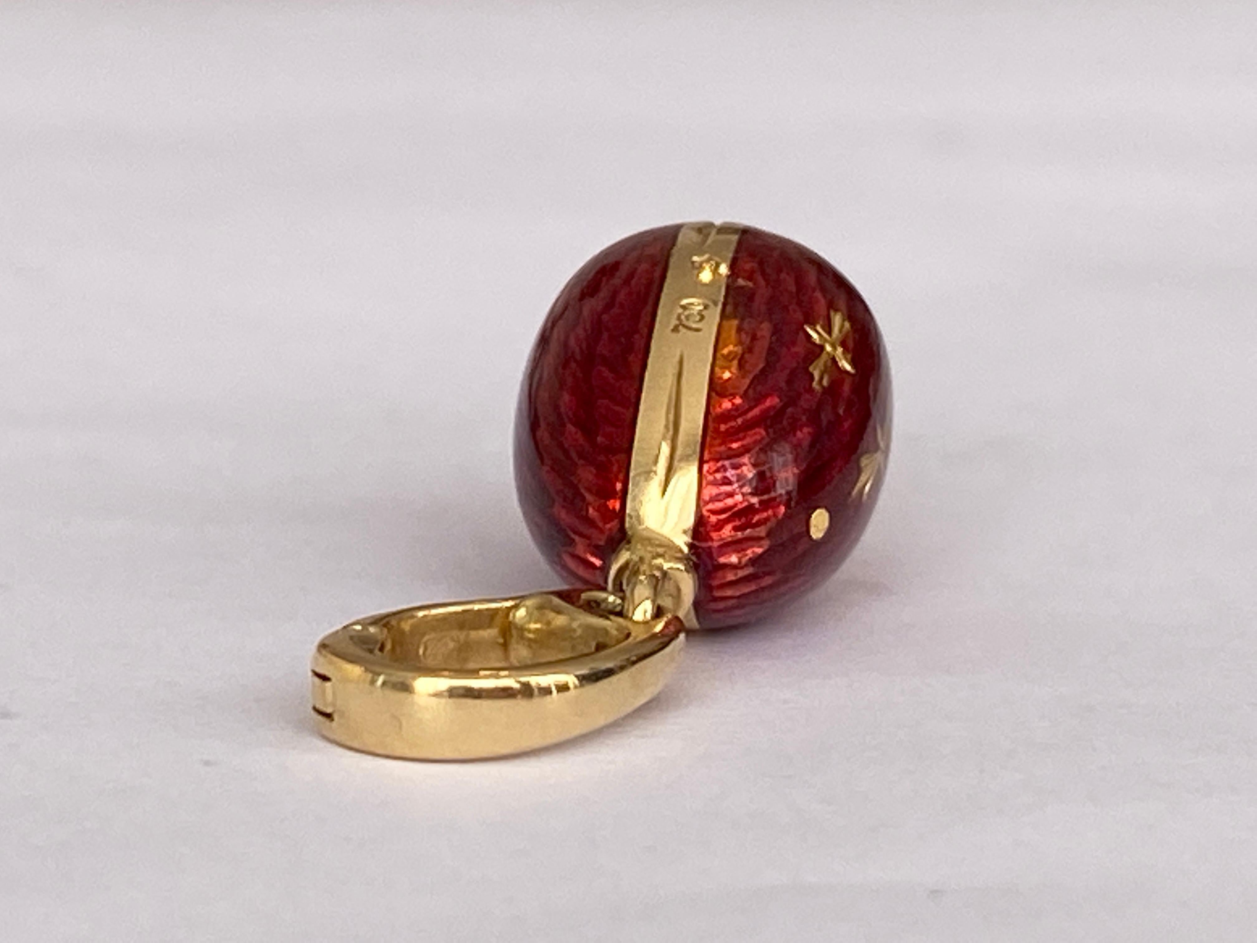 Faberge Gold  Anhänger mit Eiermotiv, Viktor Mayer-Logo 6