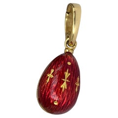 Faberge Gold  Anhänger mit Eiermotiv, Viktor Mayer-Logo