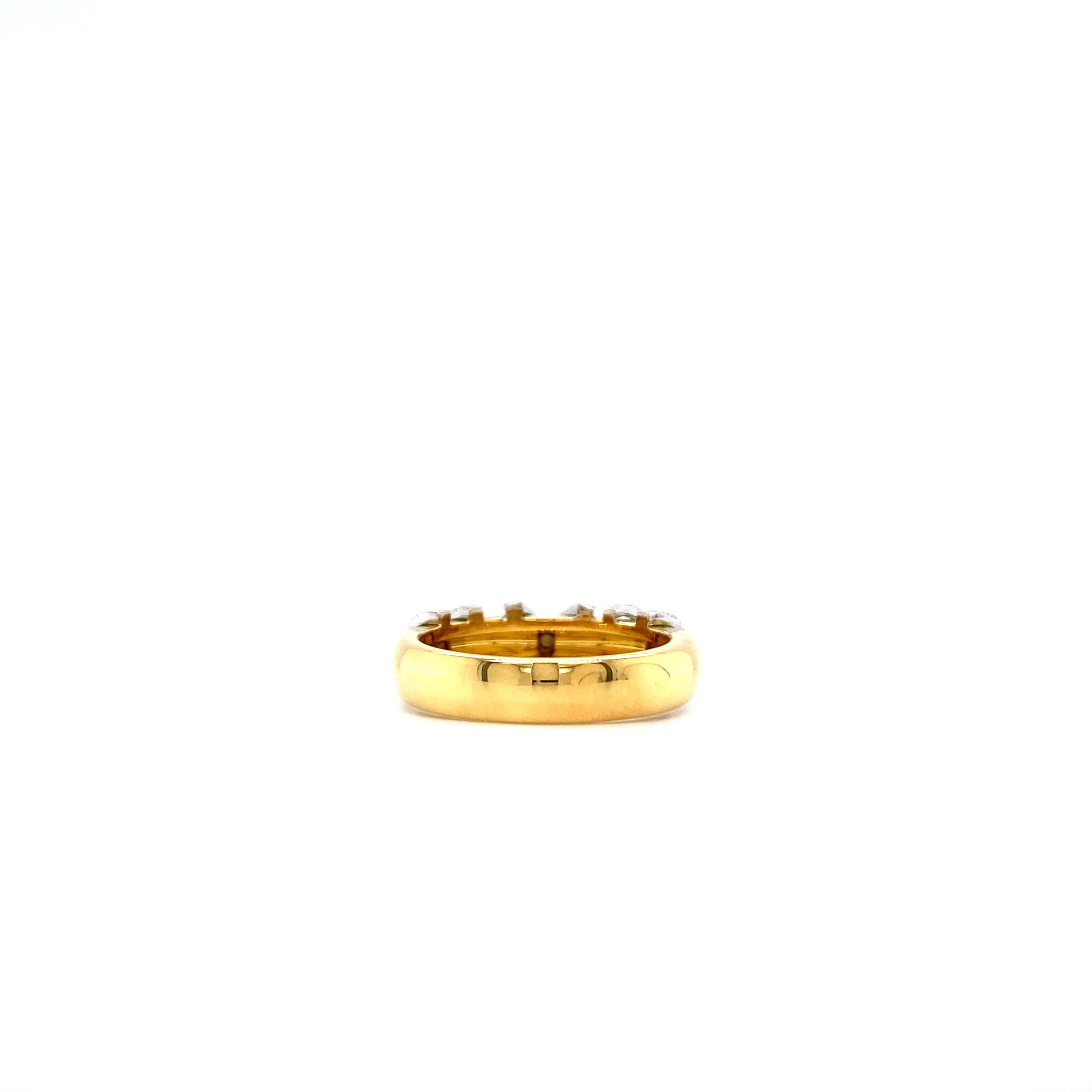 Fabergé Grüner Emaille-Ring Xenia 18k Gelb- und Weißgold 27 Diamanten 0,27 ct im Angebot 3