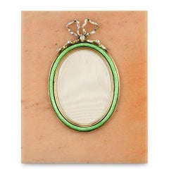 Fabergé Guilloché Enamel and Aventurine Frame
