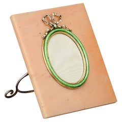 Fabergé Guilloché Enamel and Aventurine Frame