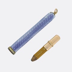 Fabergé Guilloché Enamel Pencil Holder Pendant