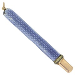 Antique Fabergé Guilloché Enamel Pencil Holder Pendant