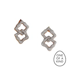 Statement-Ohrringe aus 18 Karat Weiß- und Roségold mit Diamanten besetzt von Fabergé Gypsy