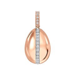 Fabergé Heritage 18 Karat Rose Gold Diamond Egg Charm, US Clients