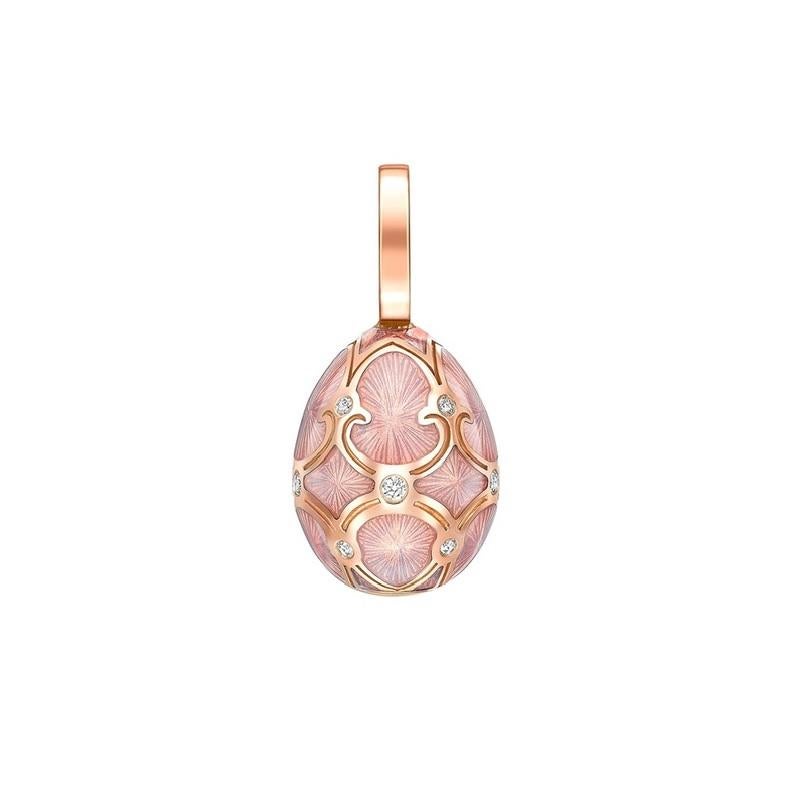 Fabergé Heritage Rose Gold Pink Guilloché Enamel
Egg Charm.
18k rose gold
15 round white diamonds 0.08cts (G VS+)
egg size 14mm
701EC1449
