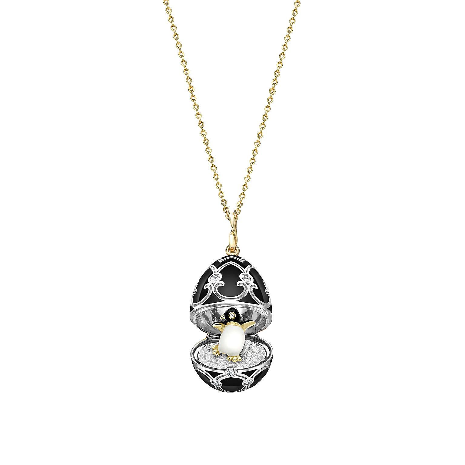 penguin diamond necklace