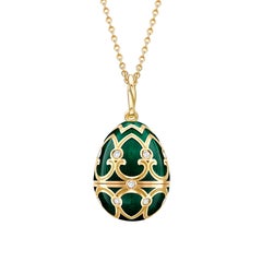Fabergé Heritage Yellow Gold Diamond & Green Guilloché Enamel Panda Surprise
