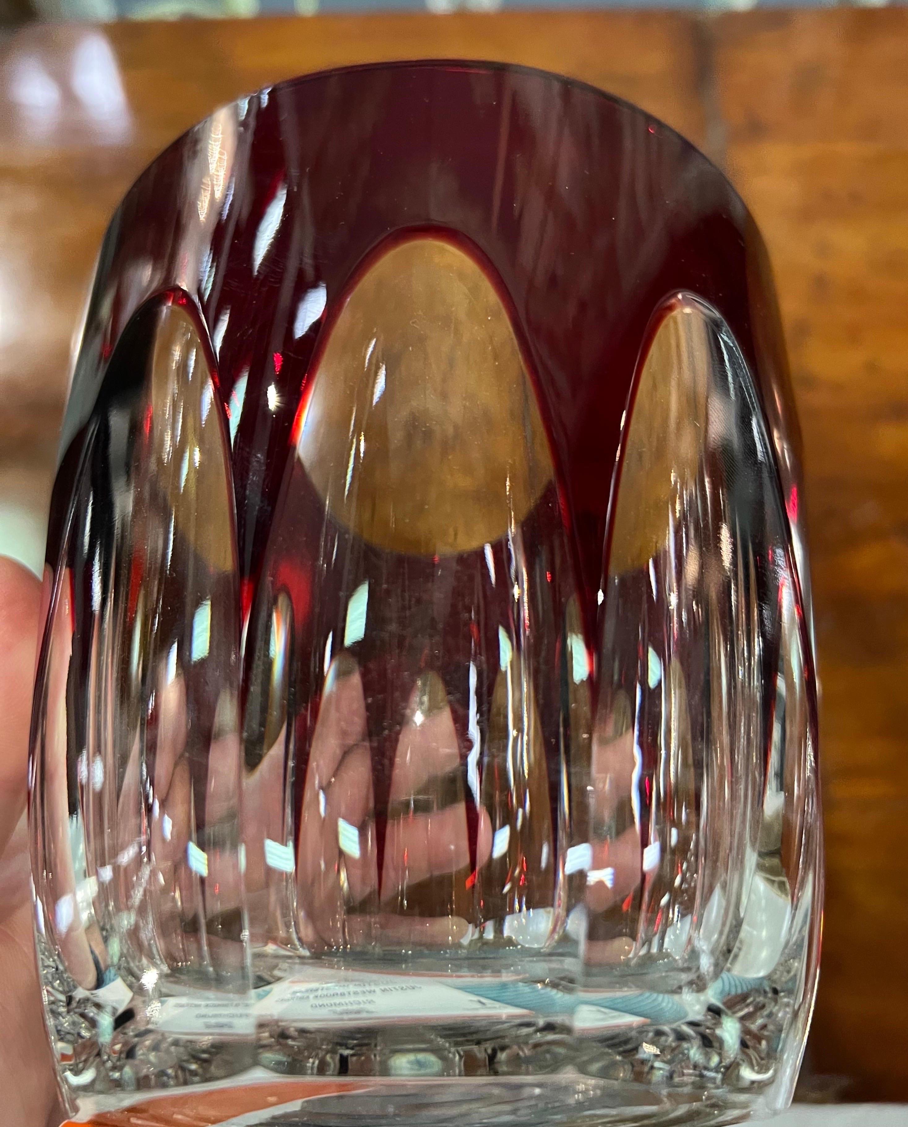 Glass Faberge Ice Bucket and Tongs