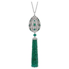 Fabergé Impératrice Emerald Tassel Pendant, US Clients