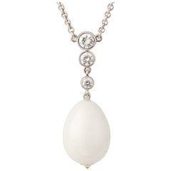 Fabergé Imperial Collection Céramique Blanche Pendant Necklace