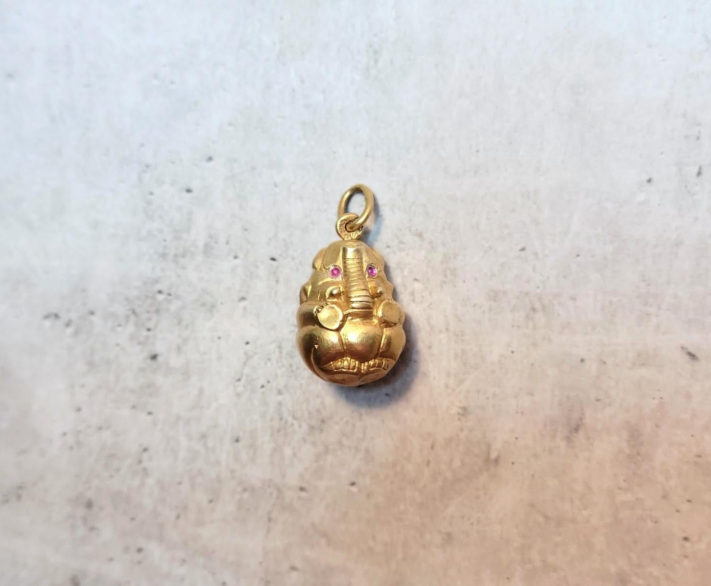 We present an amazing egg pendant in the form of a miniature elephant with ruby eyes. The egg's body is made of 88 silver and plated matte gold. It is truly an enchanting piece of jewelry.
This is not just any Russian Silver-Gilt Jewelry item. it's