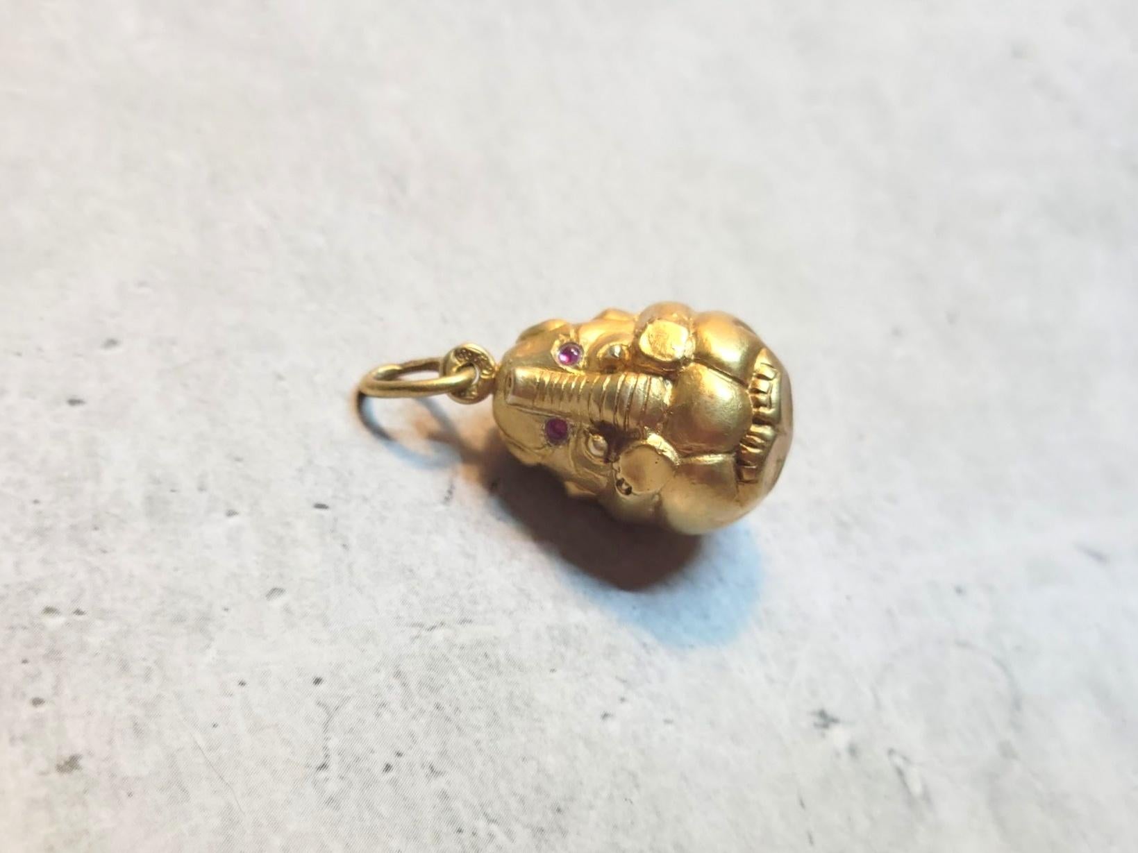 Cabochon Faberge Imperial Egg Pendant with Ruby, Workmaster Isaac Abramovich Rappoport