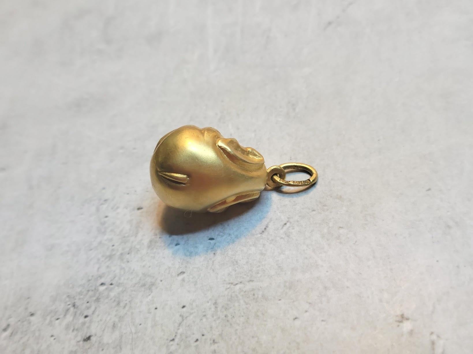 Faberge Imperial Egg Pendant with Ruby, Workmaster Isaac Abramovich Rappoport In Excellent Condition In Chesterland, OH