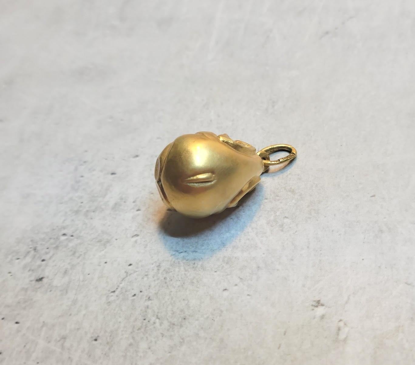Women's or Men's Faberge Imperial Egg Pendant with Ruby, Workmaster Isaac Abramovich Rappoport