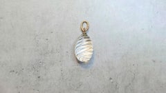 Fabergé Imperial Gold-Mounted Rock Crystal Egg Pendant by Michael Perkhin