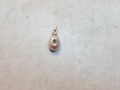 Fabergé Imperial Pearl Emerald Gold Egg Pendant by Henrik Wigström