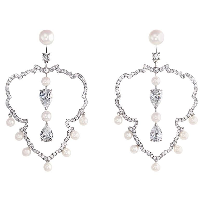 Fabergé Imperial Pearl Hoop Earrings For Sale