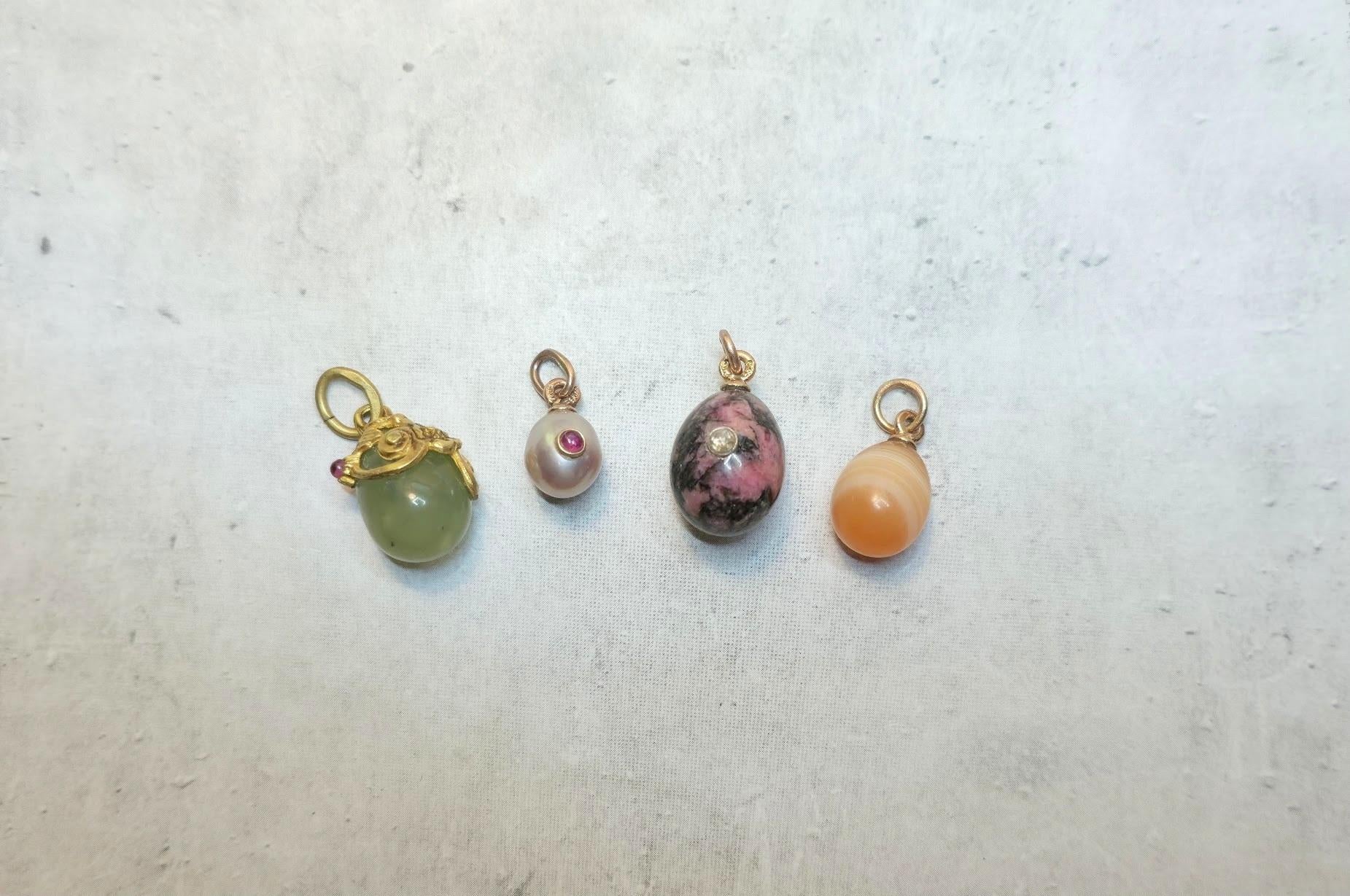 Colgante Fabergé Imperial Pearl Ruby Gold Egg de Henrik Wigström en venta 4