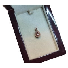 Fabergé Imperial Pearl Ruby Gold Egg Pendant by Henrik Wigström