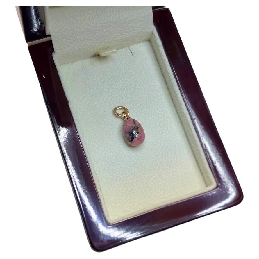 Pendentif en rhodonite Imperial Gold de Fabergé par Henrik Wigström