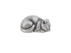 Faberge Imperial Silver Figurine Cat, Workmaster Julius Rappoport