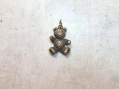 Fabergé Imperial Silver Gilt Teddy Bear Pendant, Workmaster August Holmström
