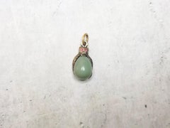 Faberge Imperial Silver Owl Egg Pendant, Workmaster Karl Gustav Hjalmar Armfelt