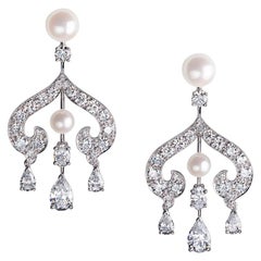 Fabergé Imperial Zhivago White Gold Diamond Chandelier Earrings, US Clients
