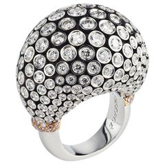 Fabergé Kalinka Platinum & 18K Gold Diamond Cluster Statement Ring, US Clients