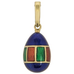 Faberge Limited Edition Gold and Enamel Victor Mayer Egg Charm