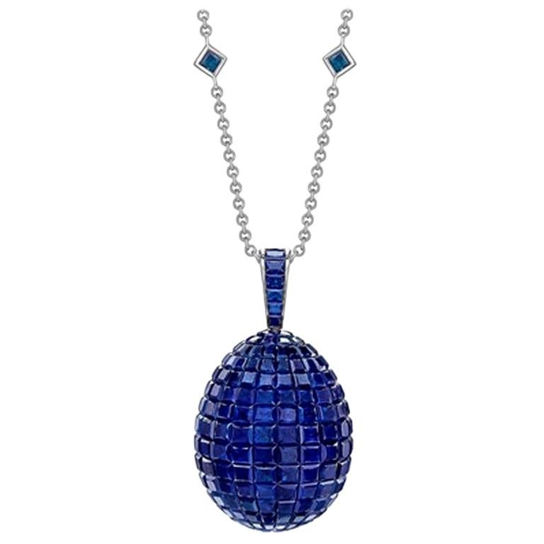 Fabergé Mosaic Sapphire Pendant For Sale