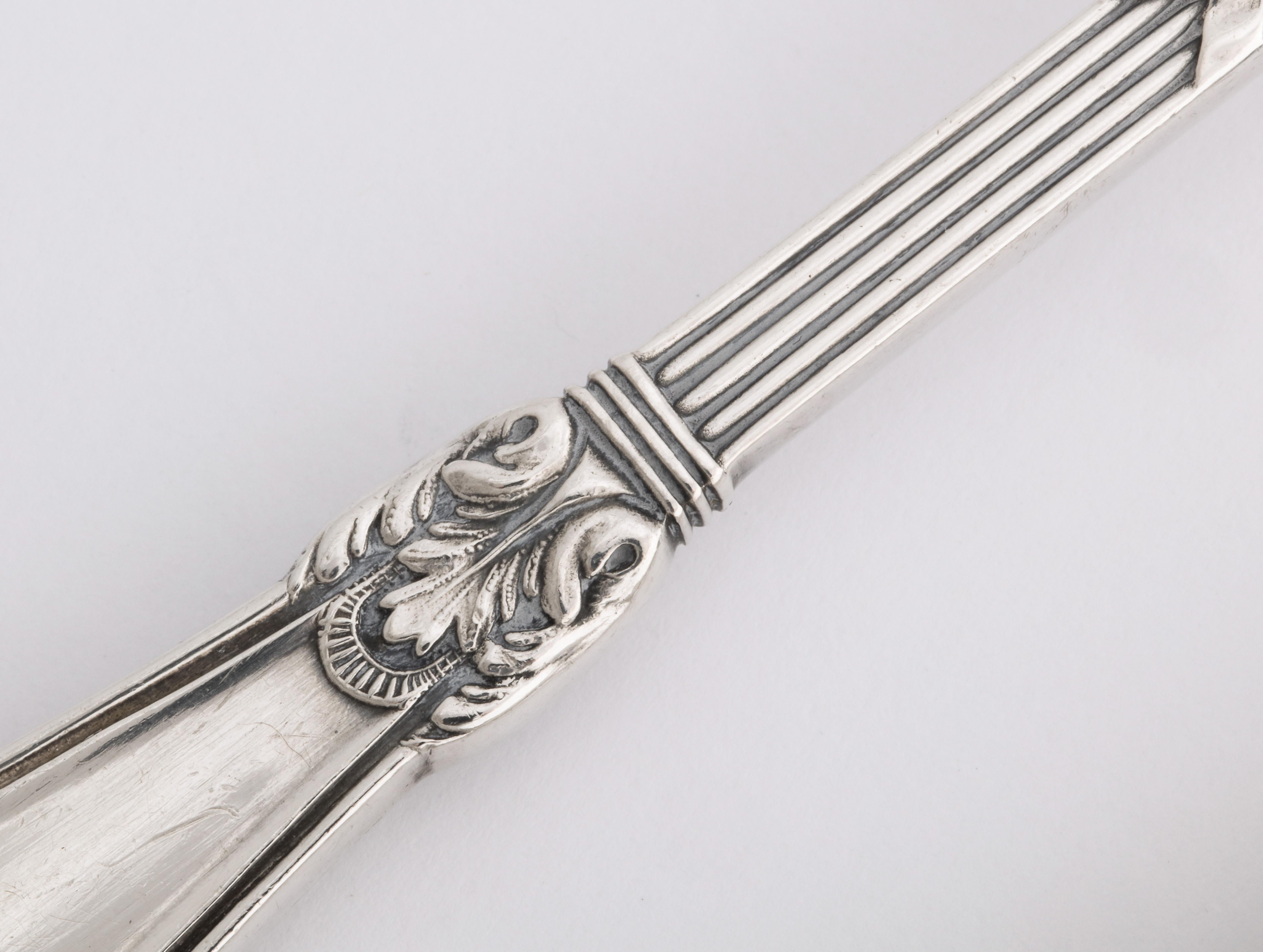 Russian Fabergé Neoclassical Silver Dinner Knife and Fork, Moscow, circa 1900 2