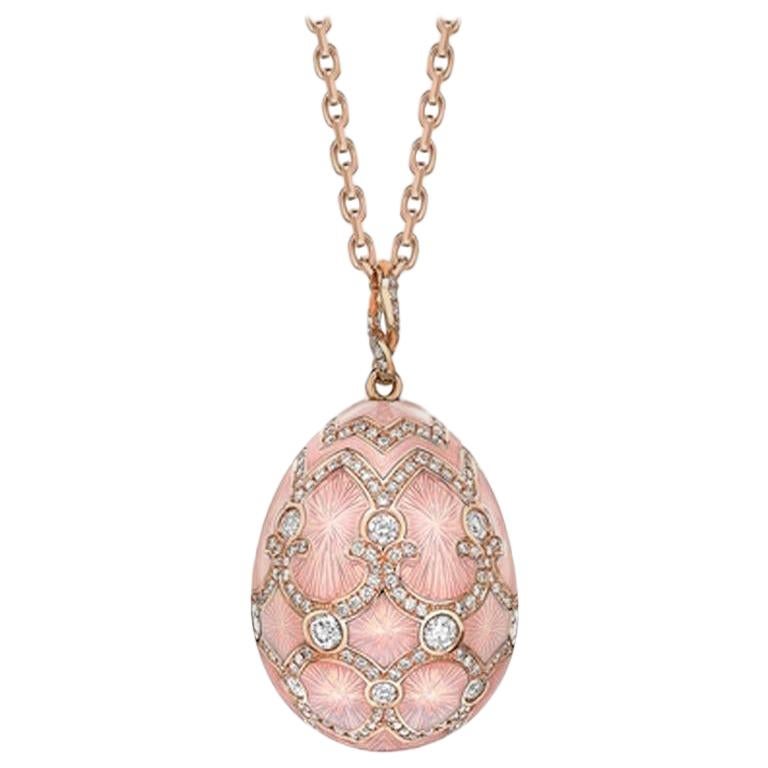 Fabergé Palais Tsarskoye Selo Rose Large Diamond Pendant For Sale