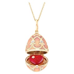 Fabergé Palais Tsarskoye Selo Rose Locket with Heart Surprise