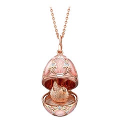 Fabergé Palais Tsarskoye Selo Rose Locket with Hen Surprise, US Clients