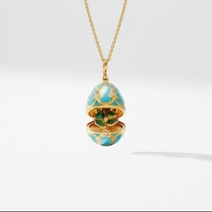 Fabergé Palais Tsarskoye Selo Turquoise Locket with Clover Surprise