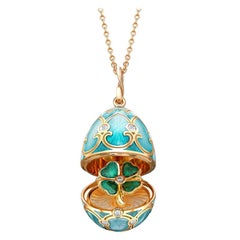 Fabergé Palais Tsarskoye Selo Turquoise Locket with Clover Surprise, US Clients