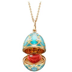 Fabergé Palais Tsarskoye Selo Turquoise Locket with Heart Surprise, US Clients