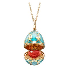 Fabergé Palais Tsarskoye Selo Turquoise Locket with Heart Surprise