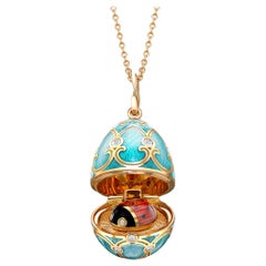 Fabergé Palais Tsarskoye Selo Turquoise Locket w/ Ladybird Surprise, US Clients