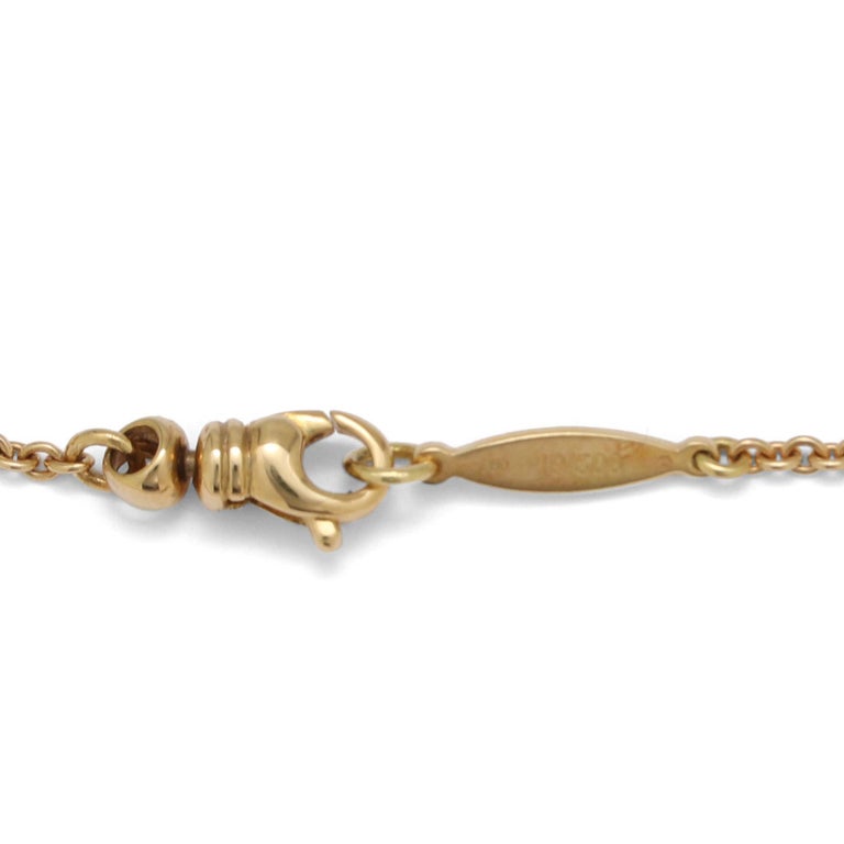 Fabergé 18k Yellow Gold Enamel Pendant Necklace 19 Diamonds 0,215 Ct G/IF For Sale 2