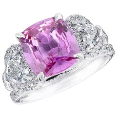 Fabergé Pink Sapphire Cushion Cut Ring