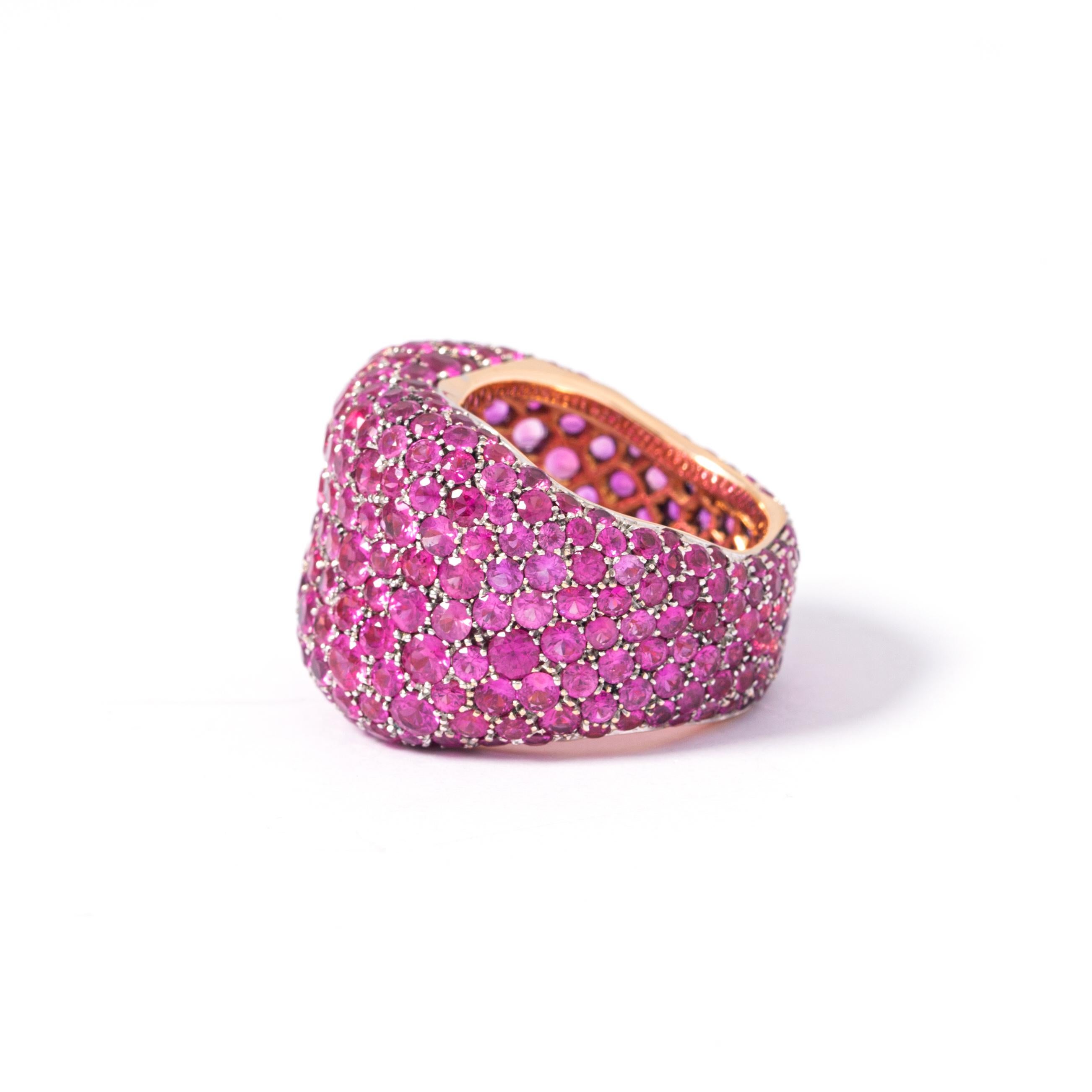 Round Cut Fabergé Pink Sapphire Ring