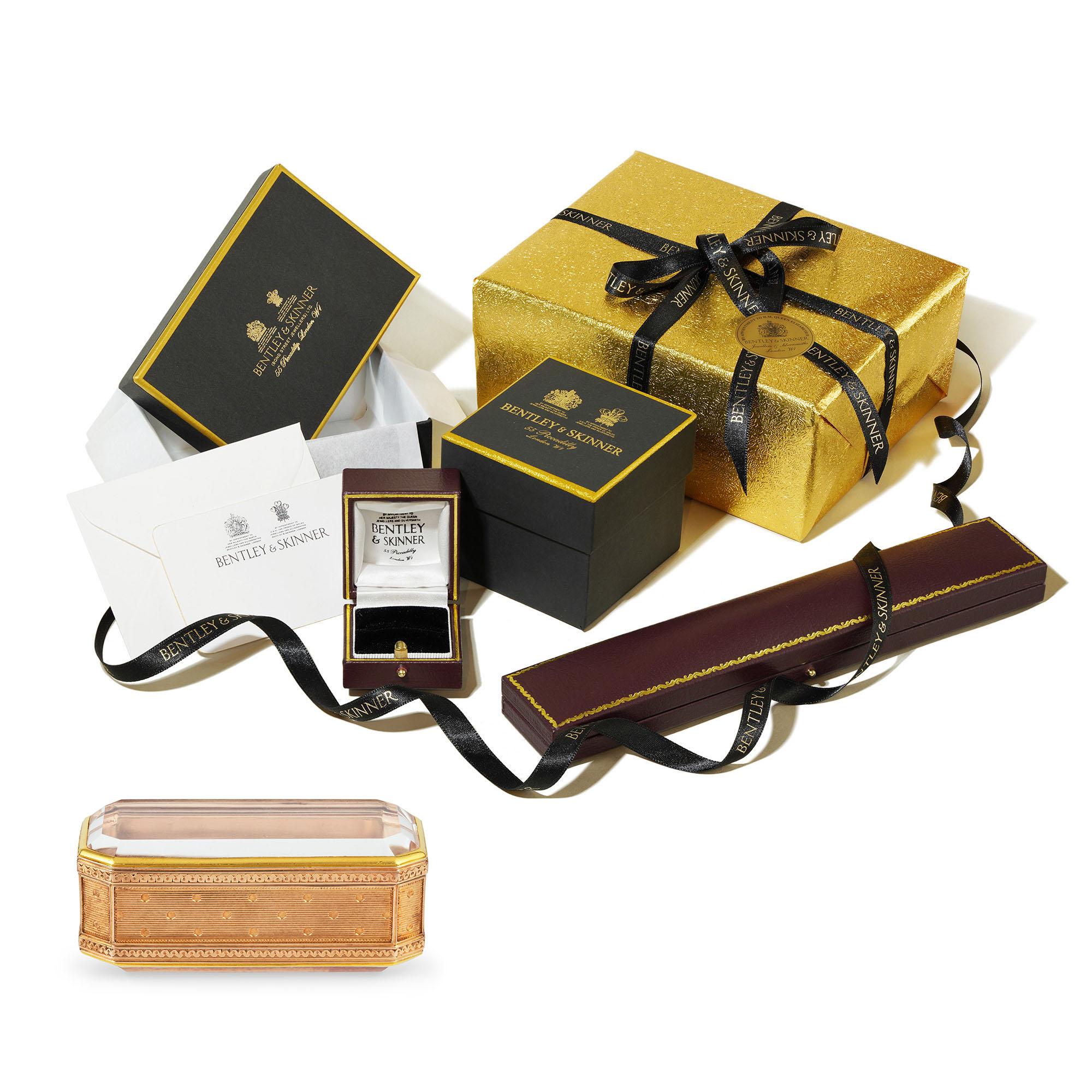 Fabergé Rechteckige Dose aus Gold und Bergkristall 3