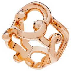 Fabergé Rococo 18 Karat Polished Rose Gold Wide Ring, US Clients