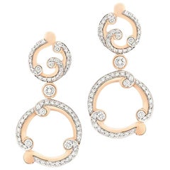 Fabergé Rococo Rose Gold & Diamond Drop Earrings