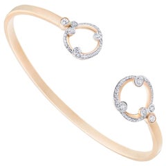 Fabergé Rococo 18 Karat Rose Gold Diamond Open Bracelet, US Clients