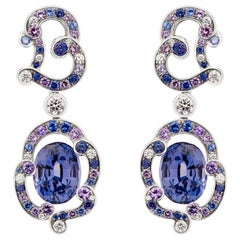 Fabergé Rococo Lavender Spinel White Gold Earrings